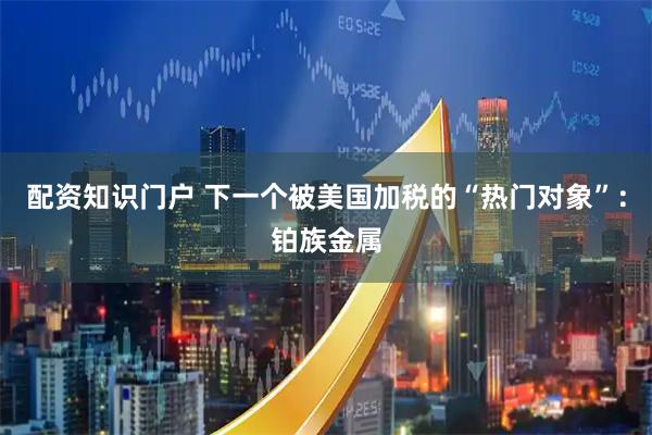 配资知识门户 下一个被美国加税的“热门对象”：铂族金属